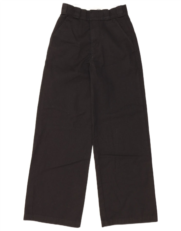 Damskie spodnie chino Dickies z szeroką nogawką W24 L30 Czarny poliester