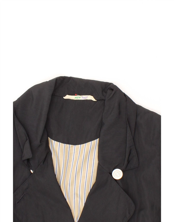 NEW FAST Womens Trench Coat UK 10 Small Black Vintage New Fast and Second-Hand New Fast from Messina Hembry 