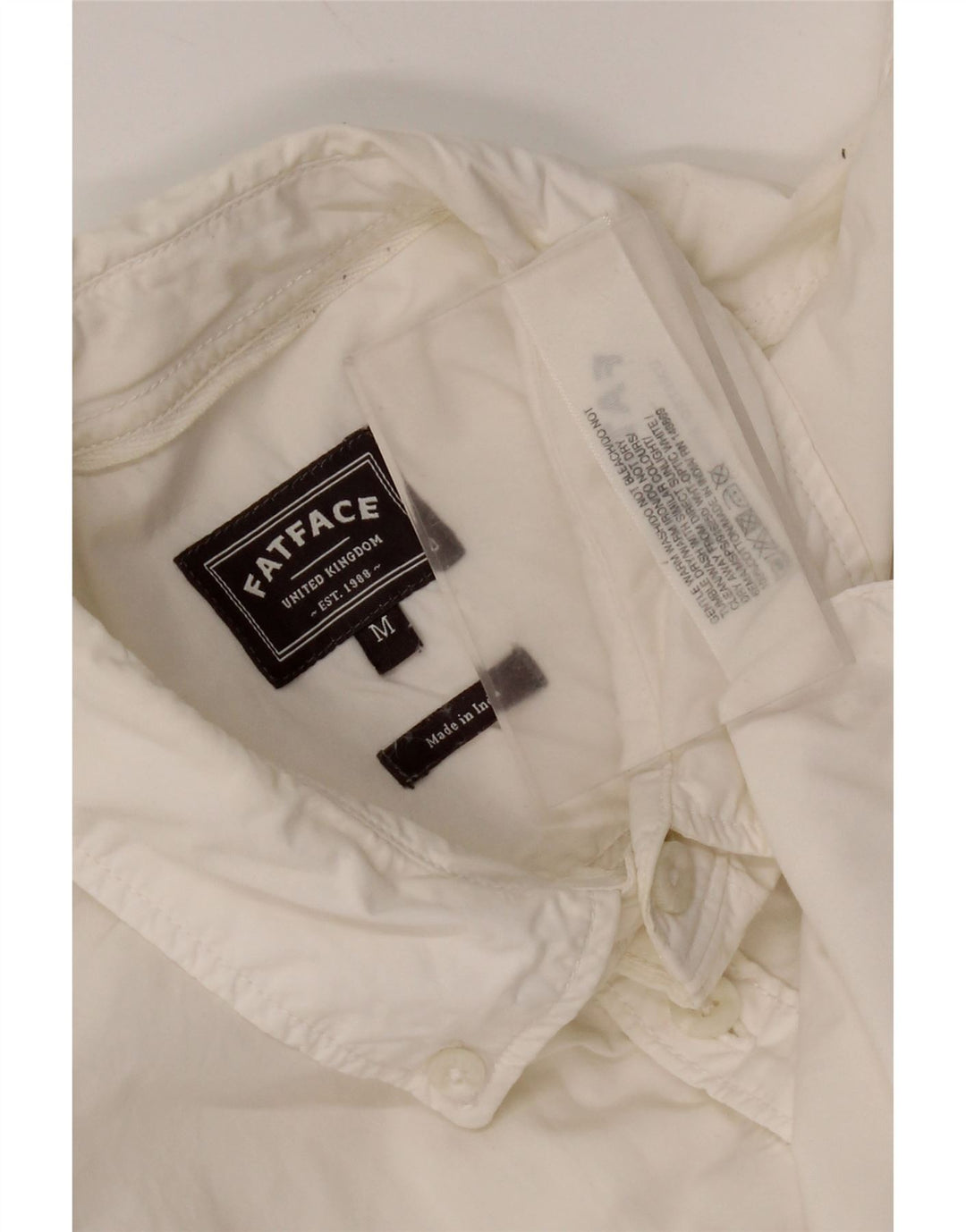 Koszula męska Fat Face, średnia, biała, bawełniana