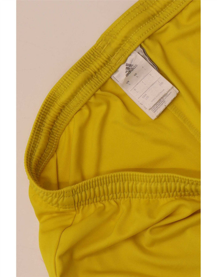 Męskie spodenki sportowe Adidas Climalite, duże, żółte, poliestrowe
