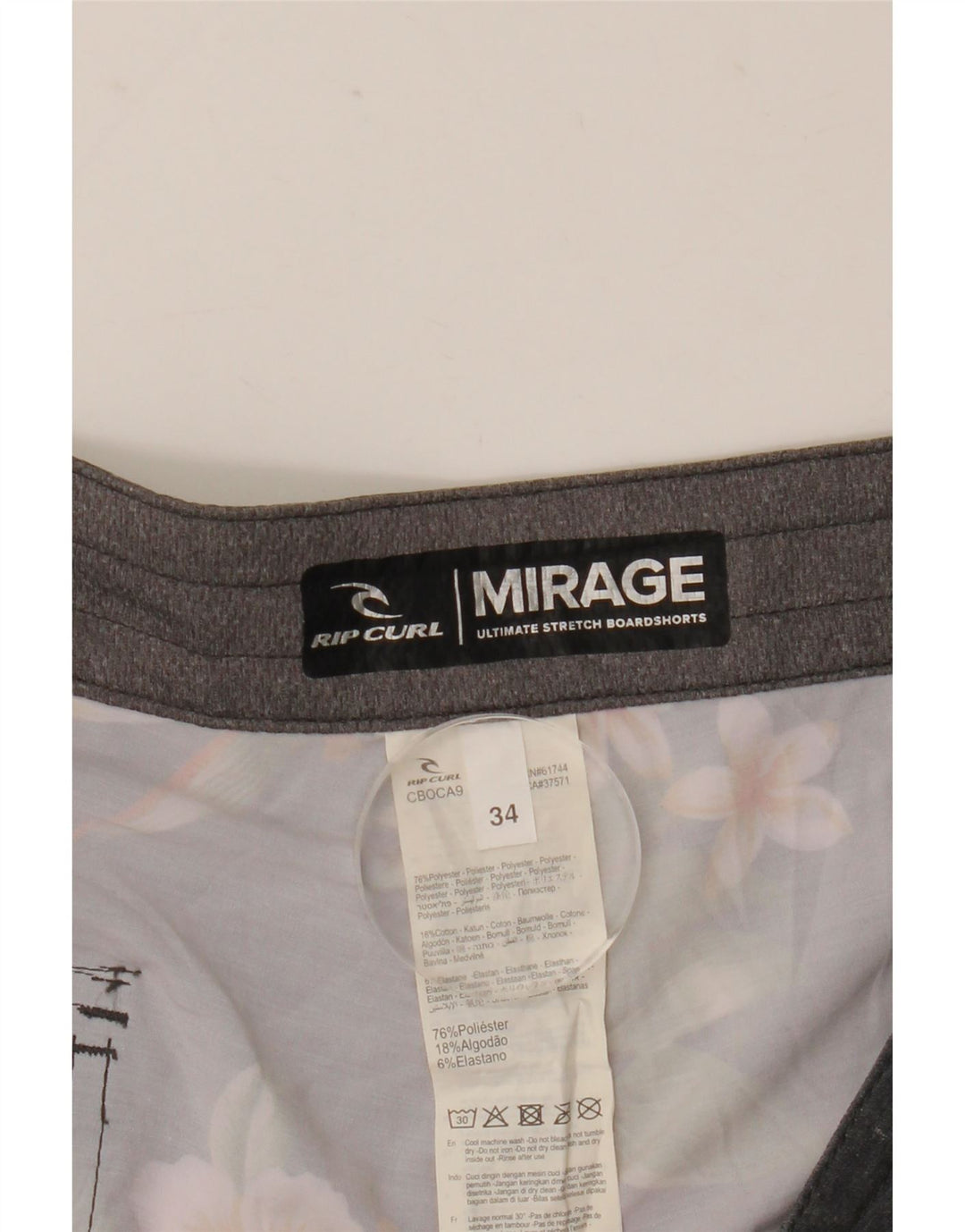 Męskie spodenki kąpielowe Rip Curl Mirage, duży, szary, kwiatowy poliester