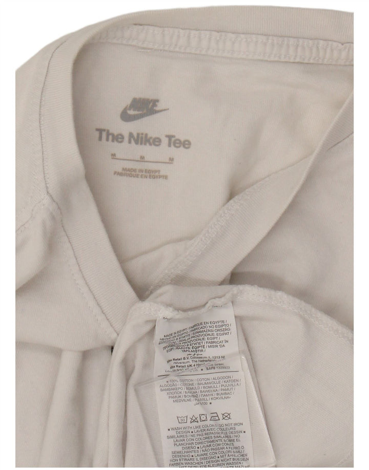 Męska koszulka z grafiką Nike, średnia, biała bawełna