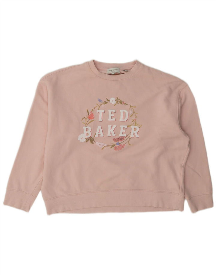Damska bluza oversize Ted Baker Graphic, rozmiar 2, mały różowy