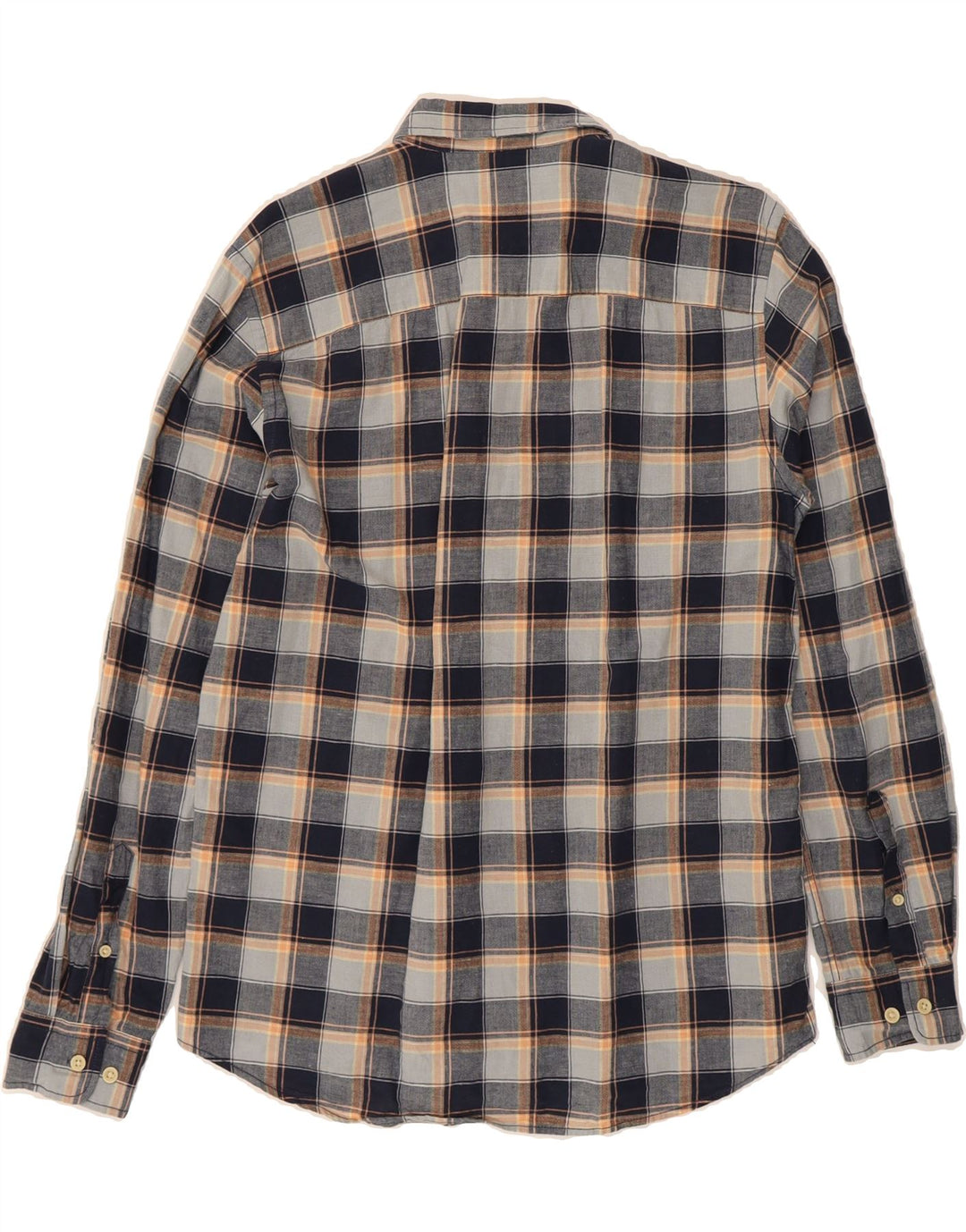 JACK & JONES Mens Shirt Medium Blue Check Cotton Classic Vintage Jack & Jones and Second-Hand Jack & Jones from Messina Hembry 