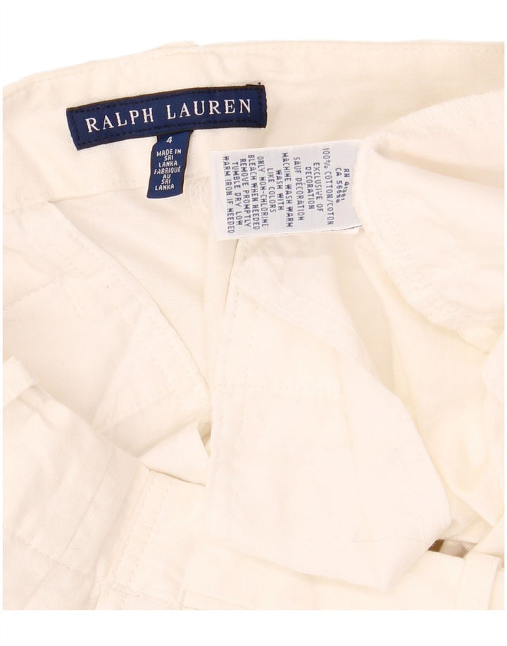 Damskie spodenki Chino Ralph Lauren US4 Small W30 Biała bawełna