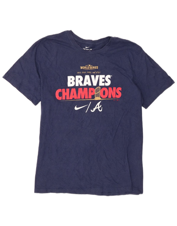 Męska koszulka Nike Braves Champions z grafiką, góra XL, granatowa, bawełniana