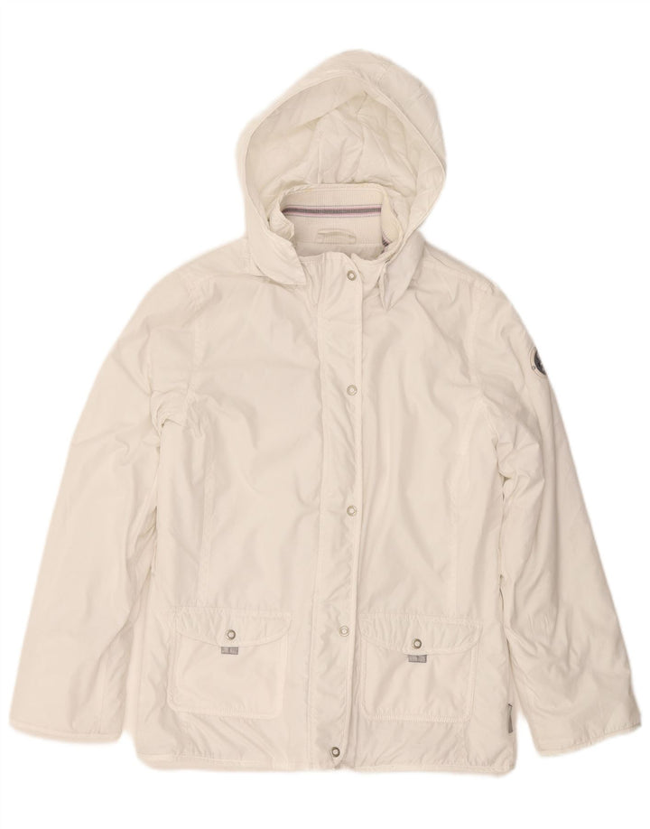 Dziewczęca kurtka wiatrówka z kapturem CHAMPION 13-14 lat XL, biały poliester