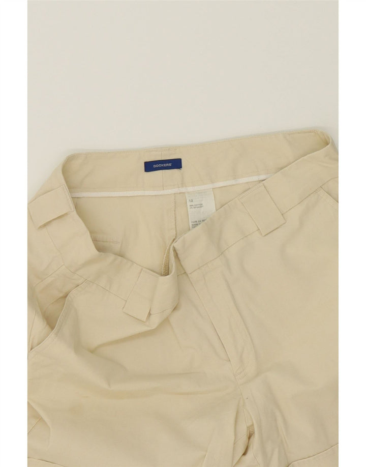 DOCKERS Womens Chino Shorts US 12 Large W36 Yellow Cotton Vintage Dockers and Second-Hand Dockers from Messina Hembry 