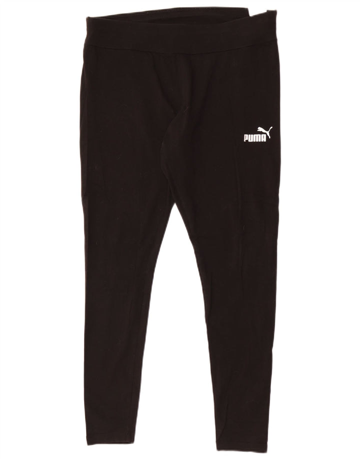 Damskie legginsy Puma UK 14, duże, czarne, bawełniane