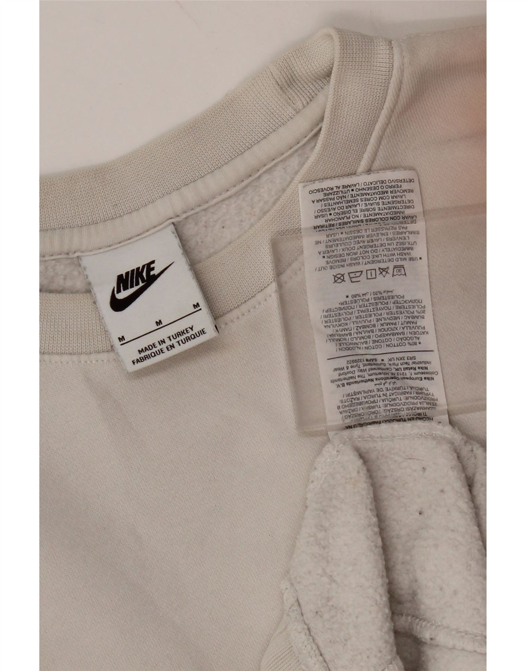 Męski sweter z grafiką NIKE, średnioszary, bawełniany