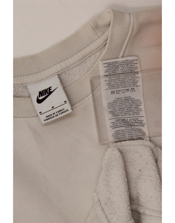 Męski sweter z grafiką NIKE, średnioszary, bawełniany