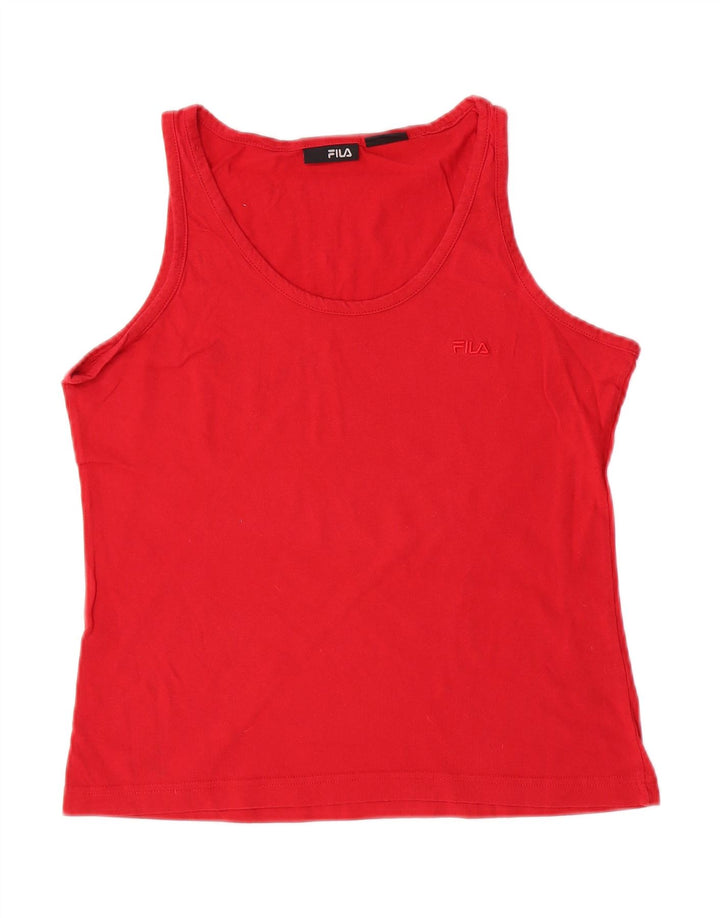 FILA Womens Crop Vest Top UK 14 Large Red