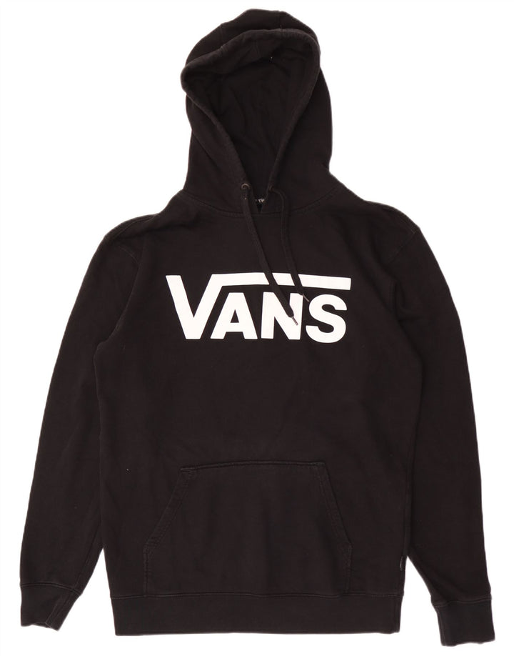 Męski sweter z kapturem Vans z grafiką, średni czarny, bawełniany