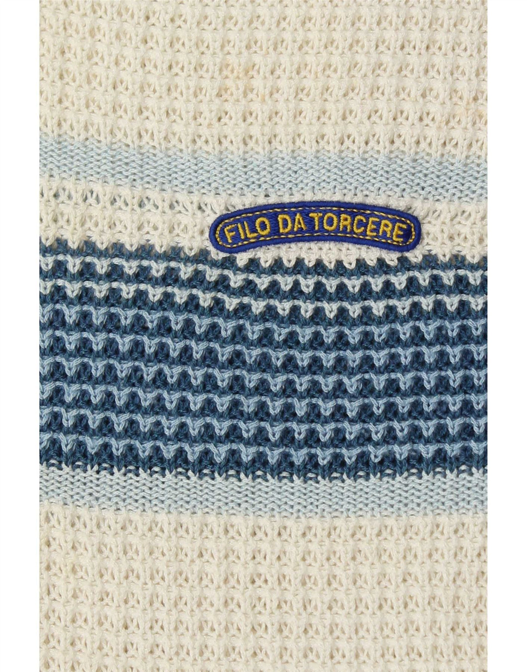 Męski sweter w stylu vintage z dekoltem w szpic, duży, biały, z blokami kolorów