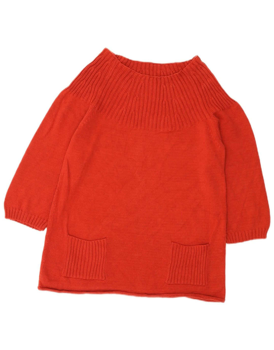 Marks & Spencer Damski sweter z dekoltem w łódkę, UK 12, średni czerwony