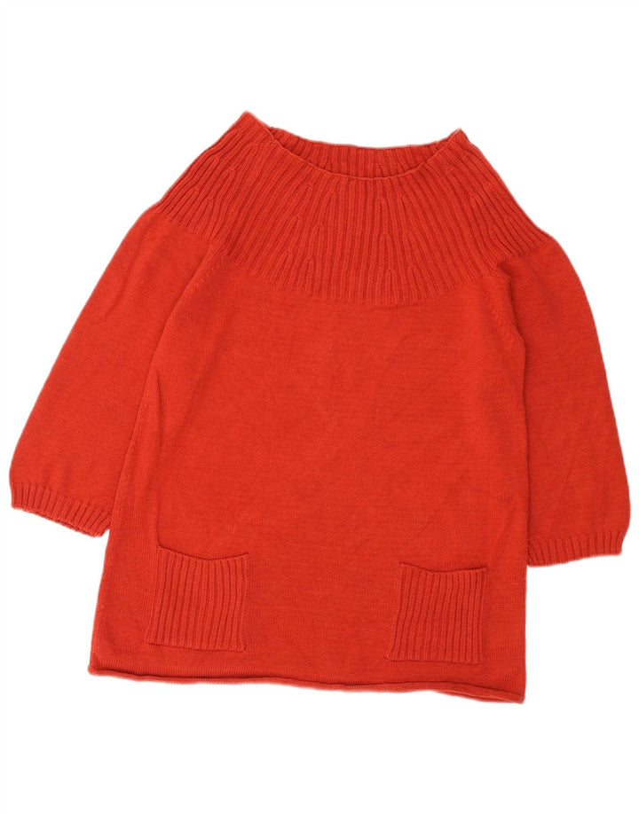 Marks & Spencer Damski sweter z dekoltem w łódkę, UK 12, średni czerwony