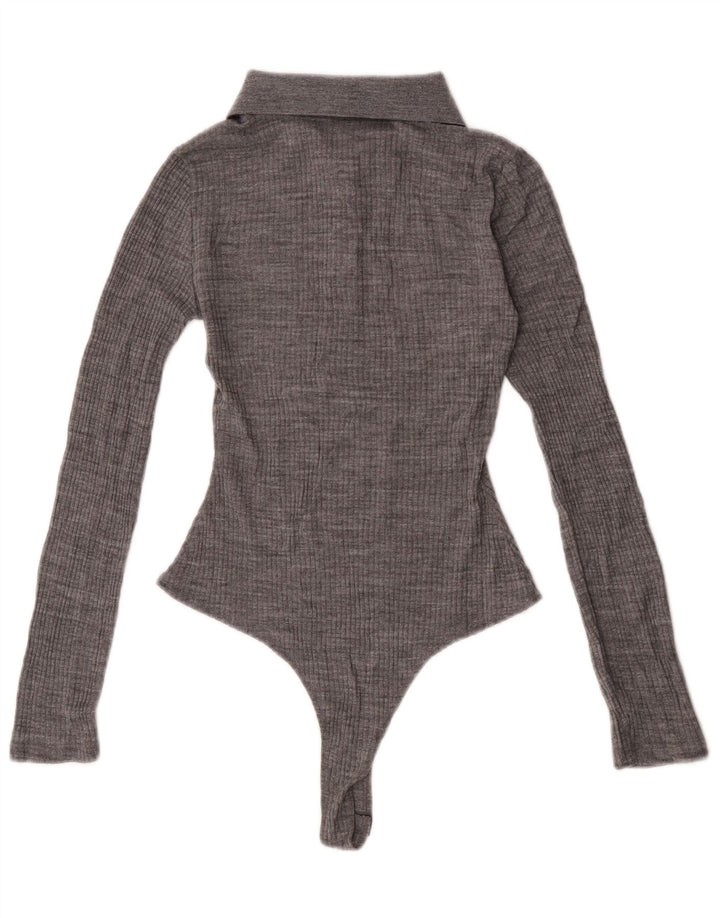 Body damskie z długim rękawem Zara UK 8 Small Grey