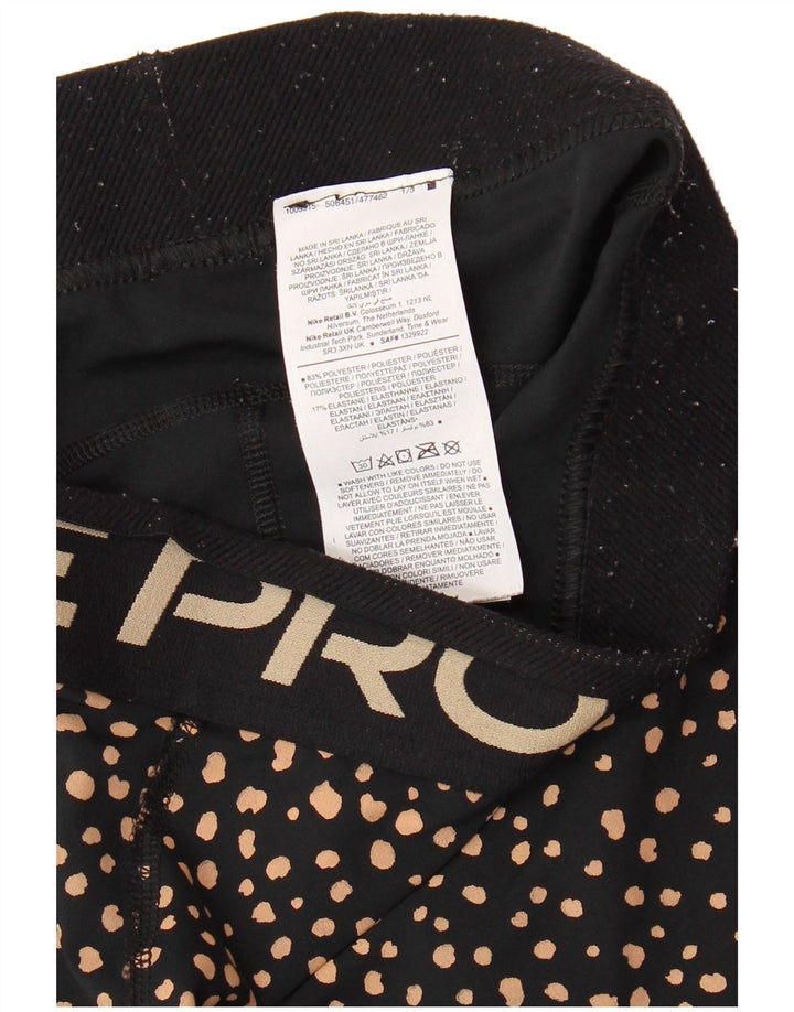 Damskie legginsy NIKE Graphic Capri UK 12, średnie, czarne, poliestrowe kropki