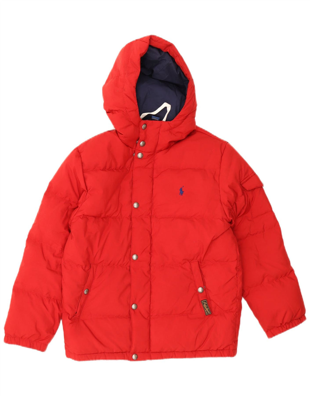 Chłopięca wyściełana kurtka z kapturem Polo Ralph Lauren 10-11 lat, średnia czerwona