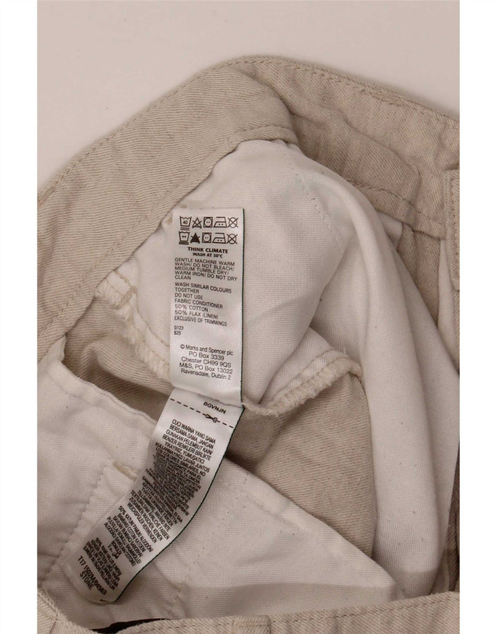 Marks & Spencer Męskie spodenki chino duże W34 Szary len
