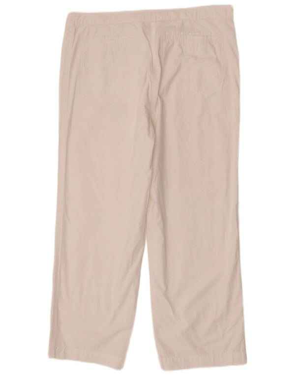 Marks & Spencer Damskie proste spodnie chino UK 14 duże W34 L26 białe