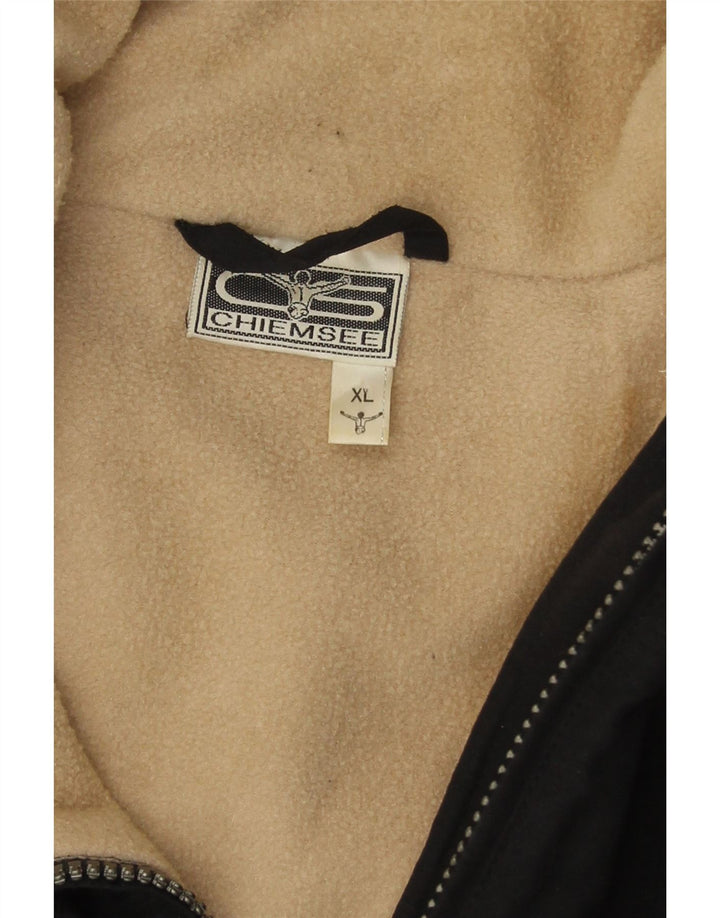 Męska, oversize'owa kurtka wiatrówka Chiemsee UK 42 XL, czarny poliester