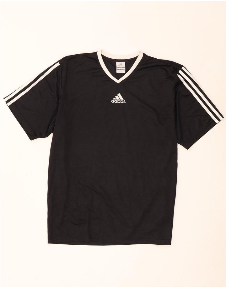 Adidas Męski T-shirt Top Średni Czarny Poliester