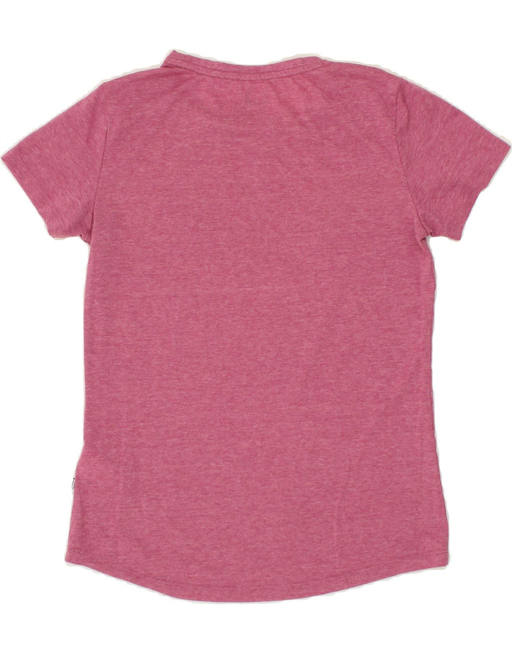 PUMA Womens Graphic T-Shirt Top UK 10 Small  Pink Flecked Polyester Vintage Puma and Second-Hand Puma from Messina Hembry 