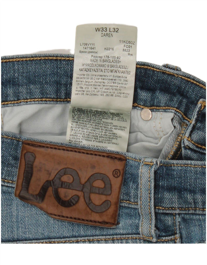 Damskie jeansy LEE Daren Straight W33 L32 Niebieskie bawełniane
