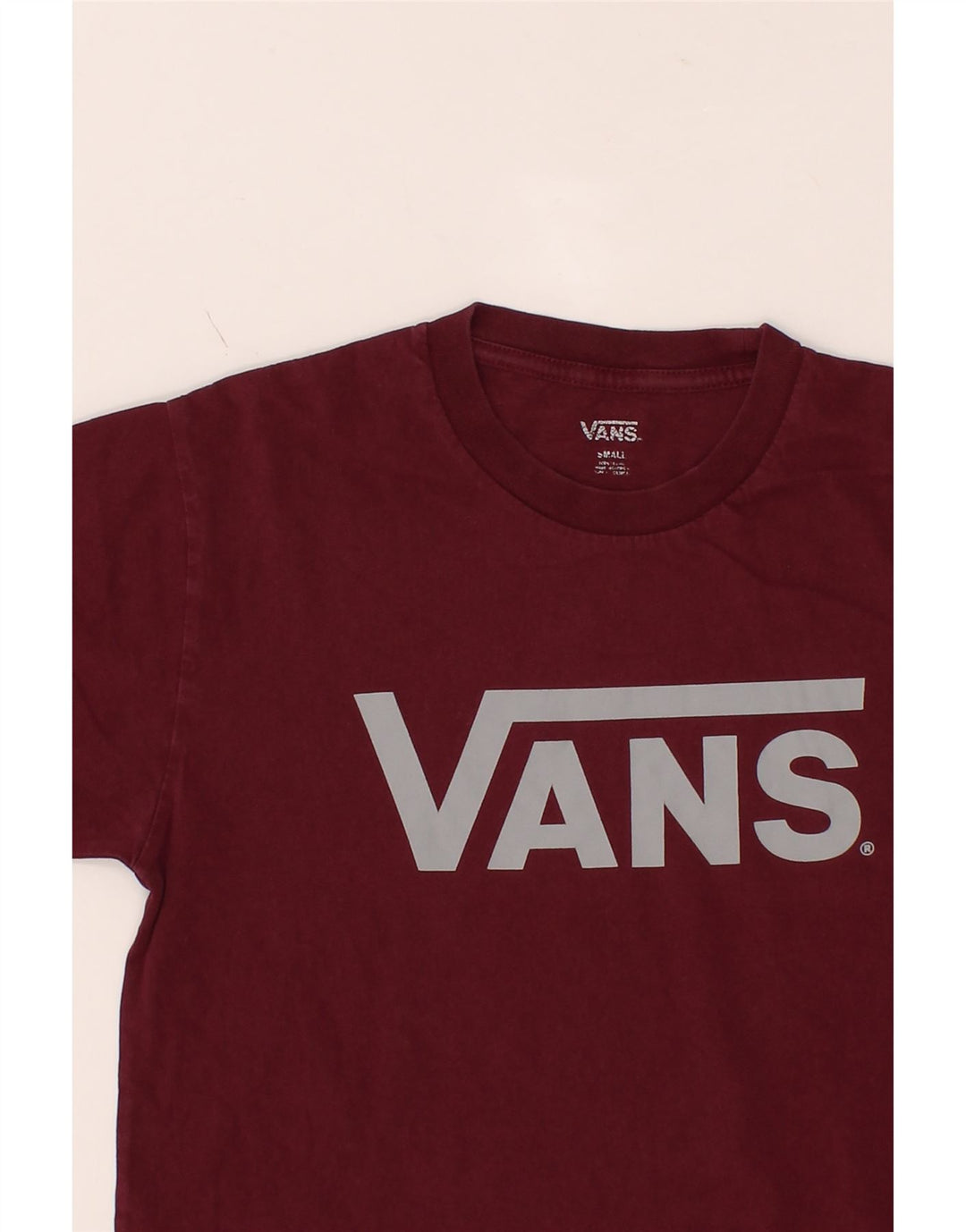 VANS Mens Graphic T-Shirt Top Small Burgundy Cotton Vintage Vans and Second-Hand Vans from Messina Hembry 
