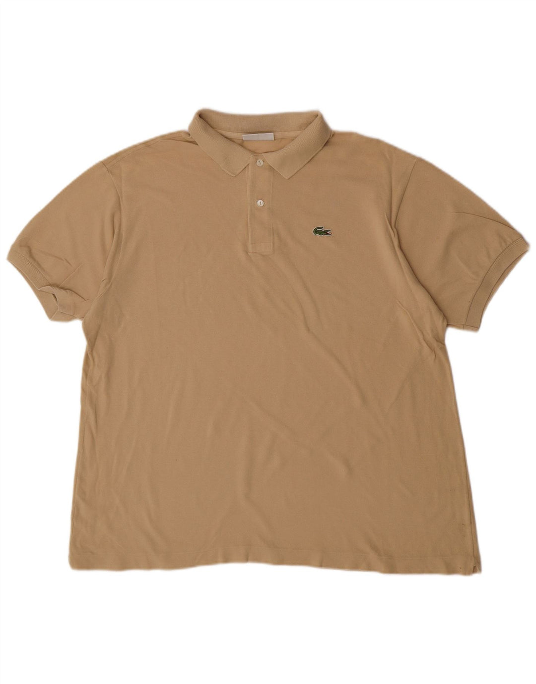 Męska koszulka polo Lacoste, rozmiar 7, 2XL, beżowa, bawełniana