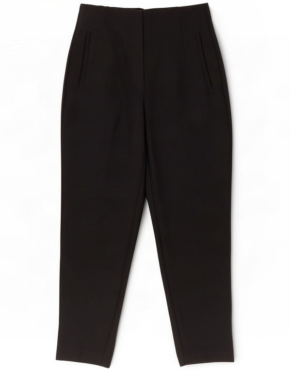 Zara Womens High Waist Tapered Casual Trousers Medium W28 L26 Black