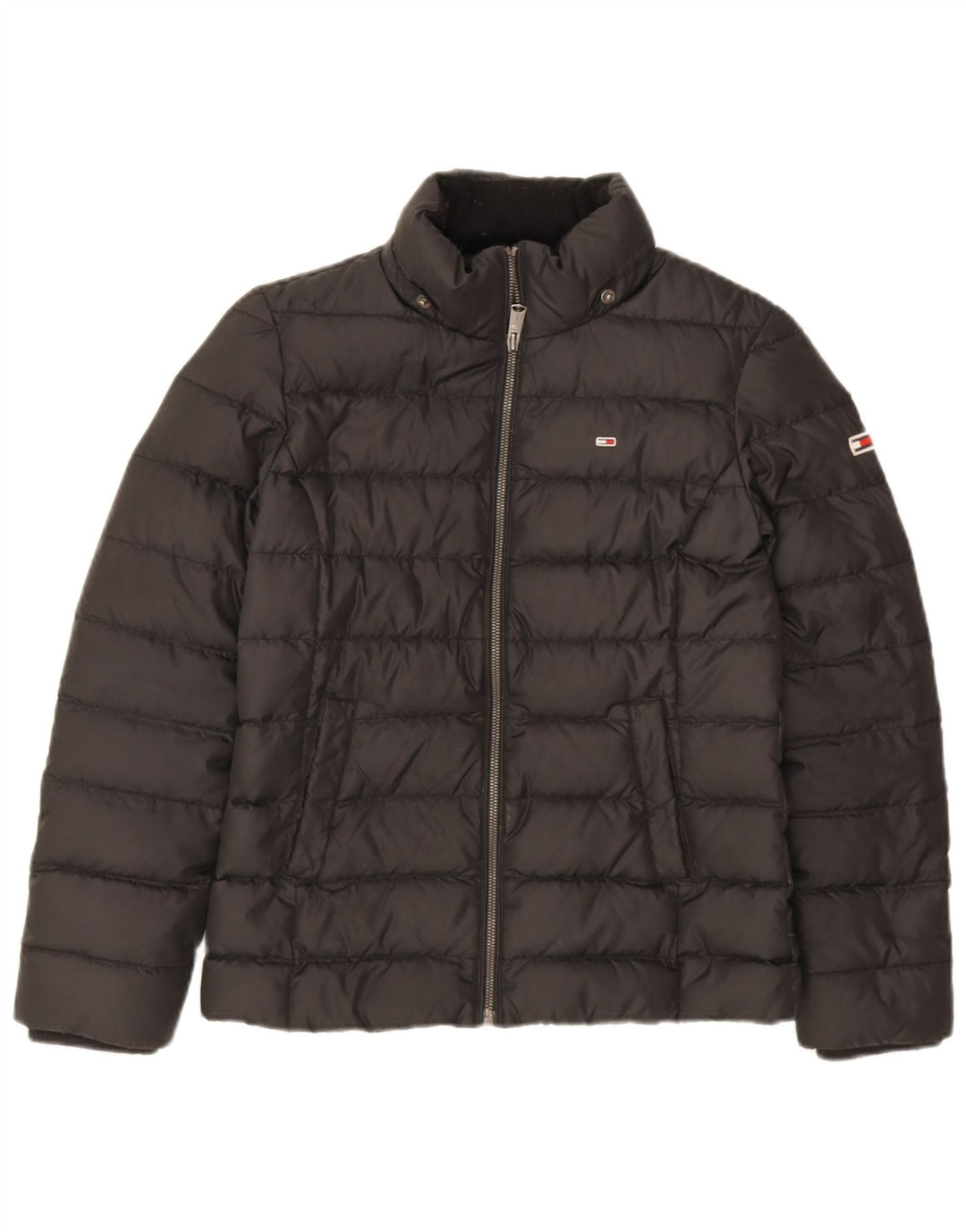 Męska ocieplana kurtka Tommy Hilfiger UK 36, mała, czarna, poliester