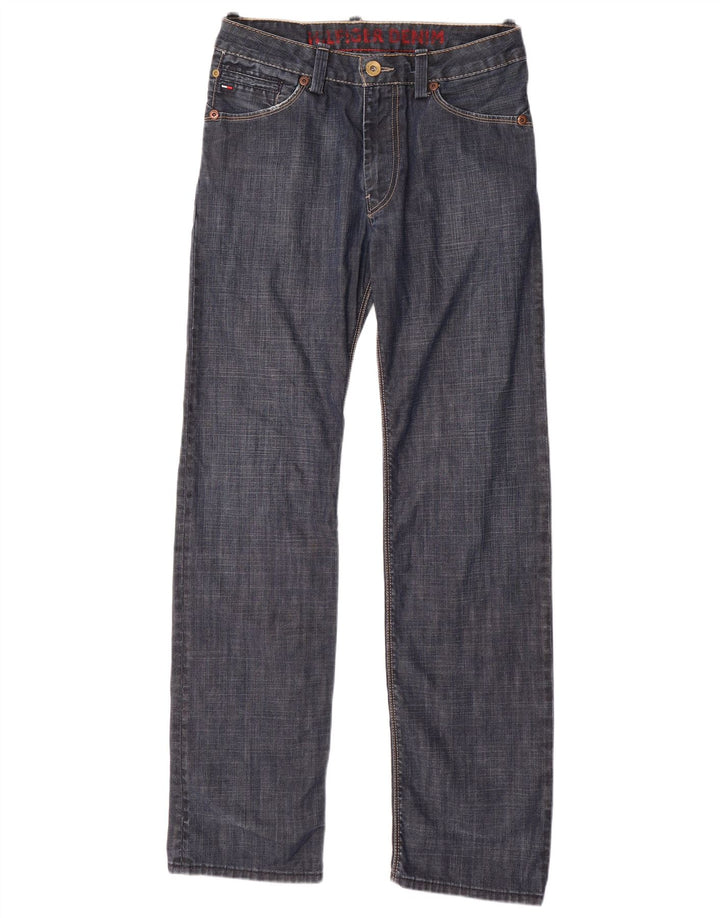 Męskie proste dżinsy TOMMY HILFIGER W30 L34 Granatowa bawełna