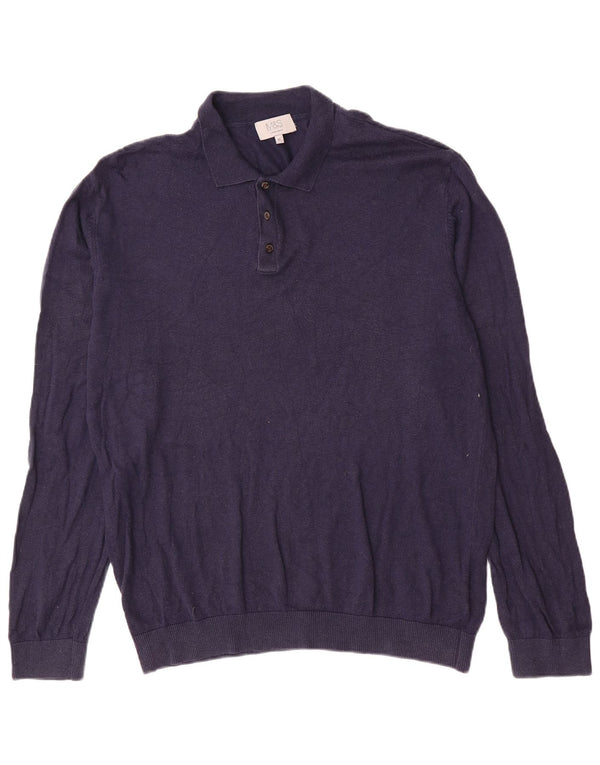 Marks & Spencer Męski sweter polo XL granatowy
