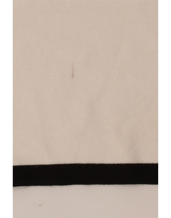 Damski krótki t-shirt Zara UK 12 w kolorze średniej bieli