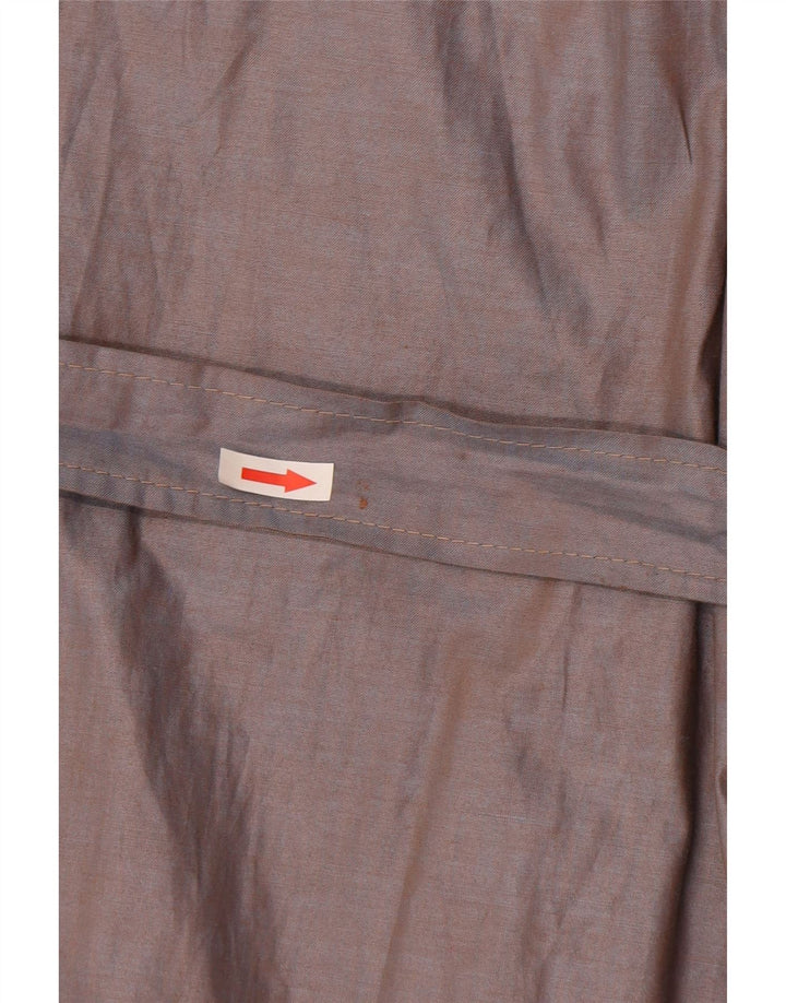 Płaszcz damski w stylu vintage IT 46, duży, brązowy, bawełniany