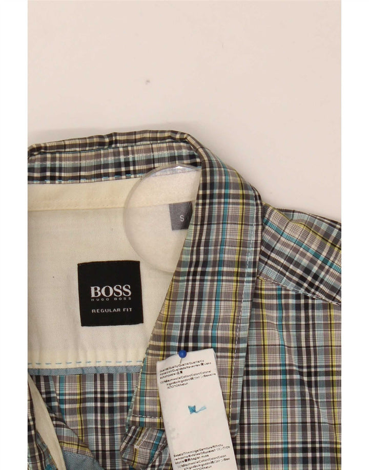 Koszula męska Hugo Boss, mała, wielobarwna, bawełniana krata