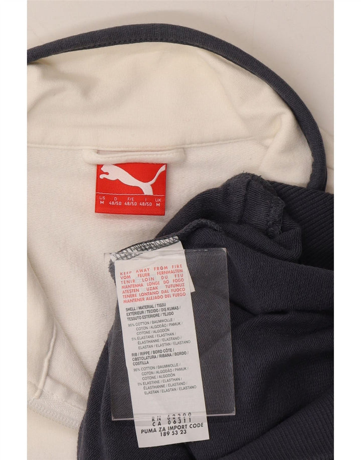 PUMA Mens Tracksuit Top Jacket Medium Navy Blue Colourblock Cotton Vintage Puma and Second-Hand Puma from Messina Hembry 