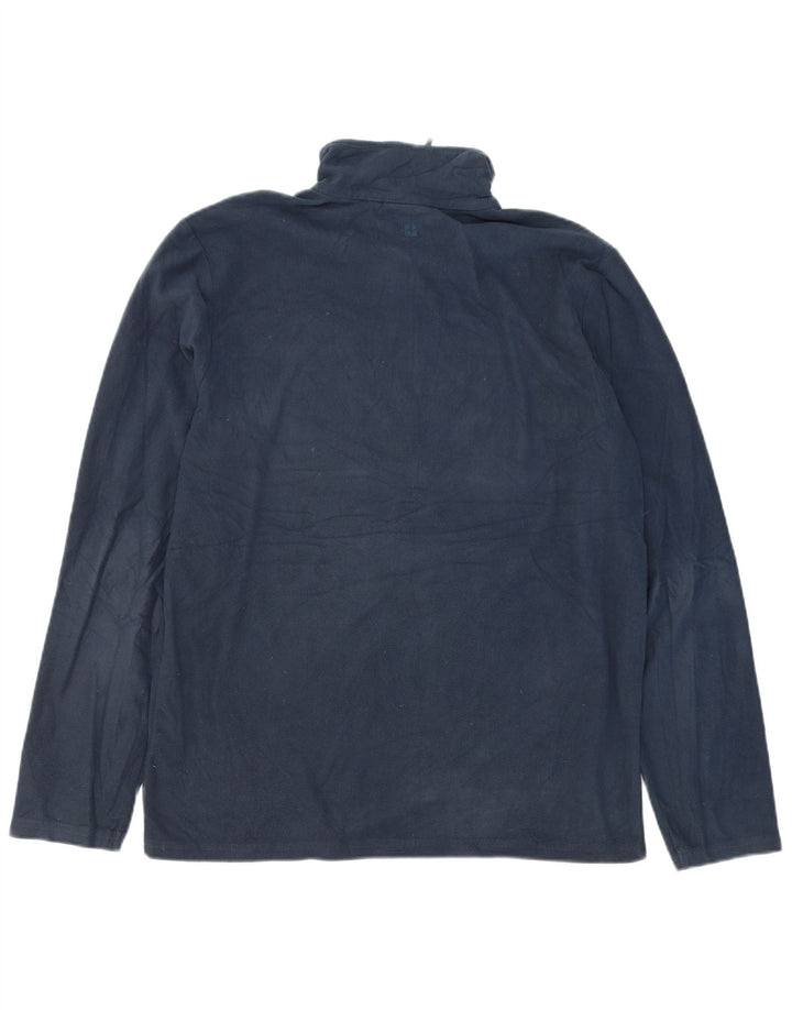 Męski sweter polarowy Mountain Warehouse z zamkiem błyskawicznym, średni granatowy poliester