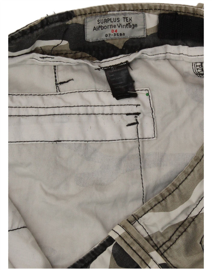 Męskie spodenki cargo SURPLUS TEX XL W40, bawełna w kolorze zielonym w kamuflażu