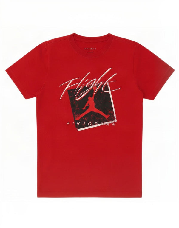 Męski T-shirt z grafiką Jordan, mały, czerwony, bawełniany