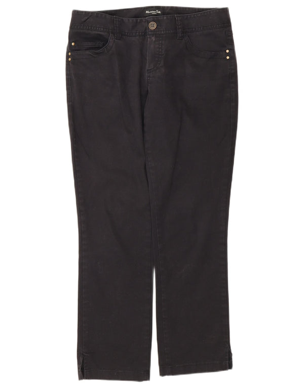 Spodnie damskie Massimo Dutti Straight Casual EU 38 Small W28 L27 Black