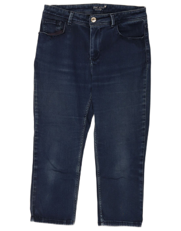 Marks & Spencer Damskie Per Una ped Jeans UK 12 Medium W30 L21 Granatowe