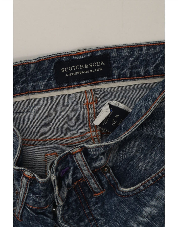 Męskie spodenki jeansowe Scotch & Soda W29, małe, niebieskie, bawełniane
