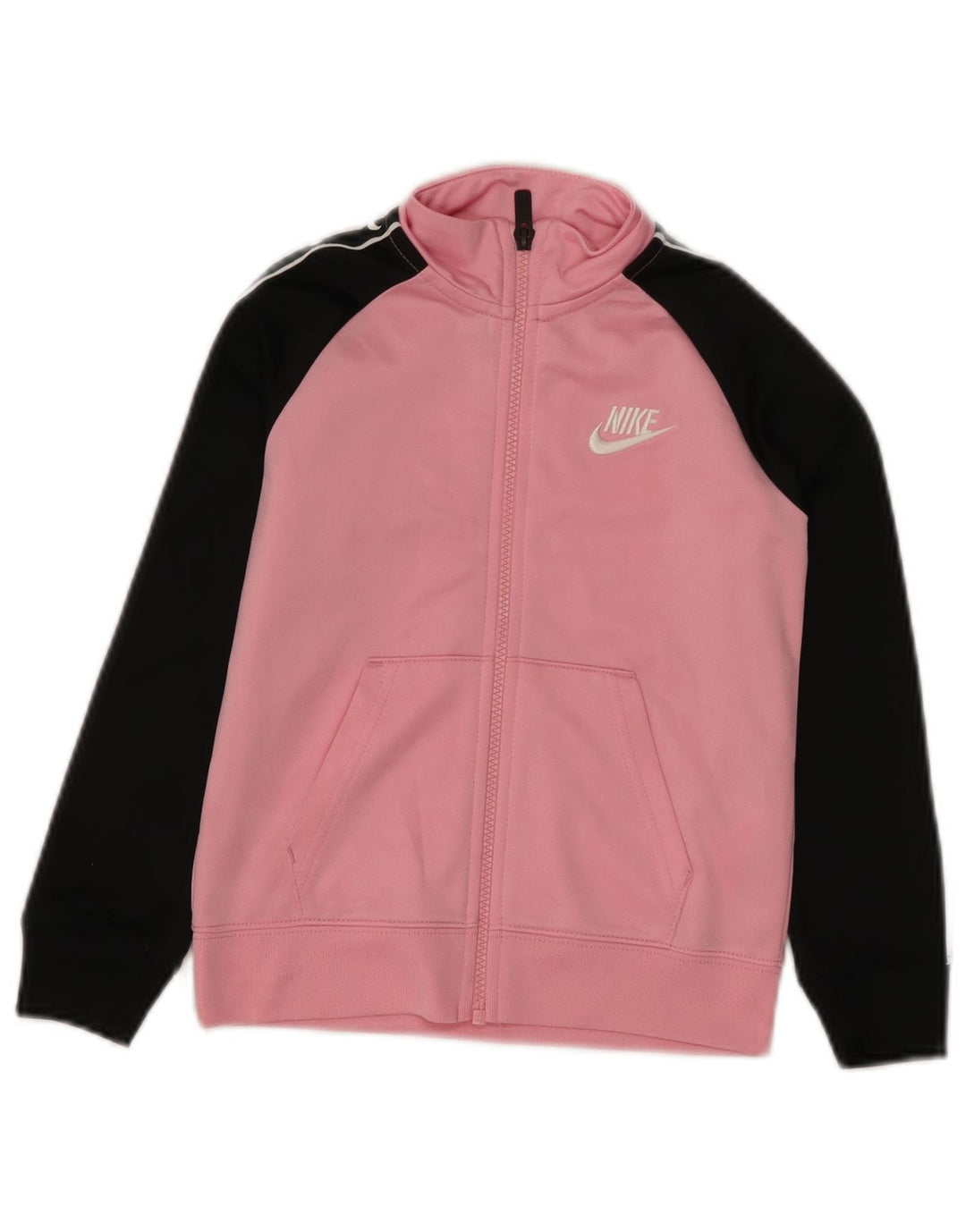 Kurtka dziewczęca Nike Dresowa Top 5-6 lat Średnioróżowy poliester z blokami kolorów