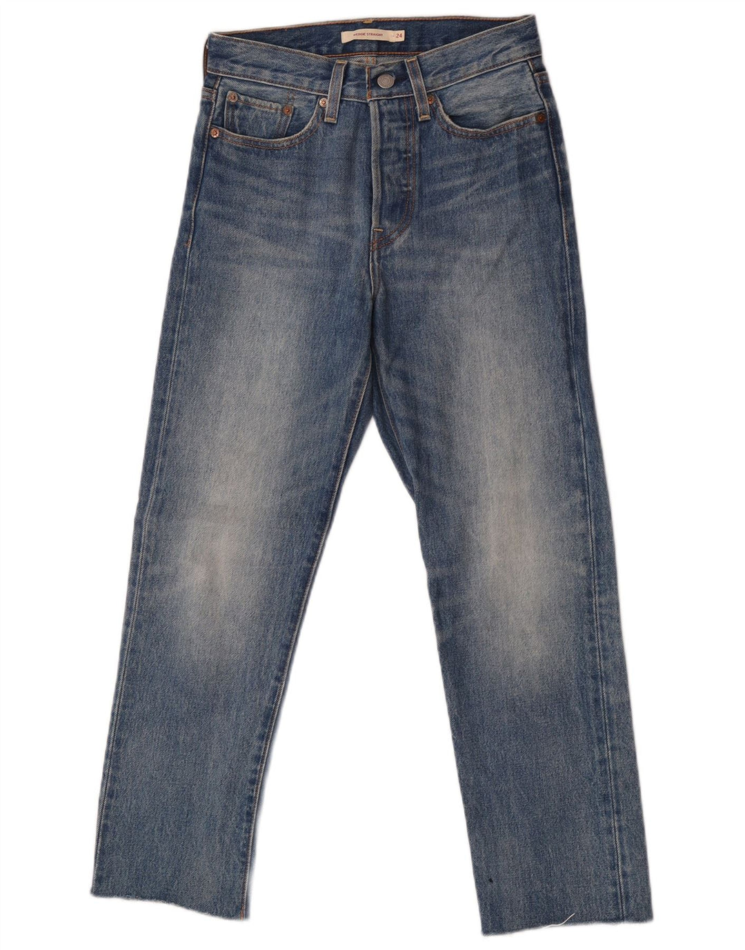 Damskie dżinsy Levi's Wedge Straight W24 L26 Niebieskie bawełniane