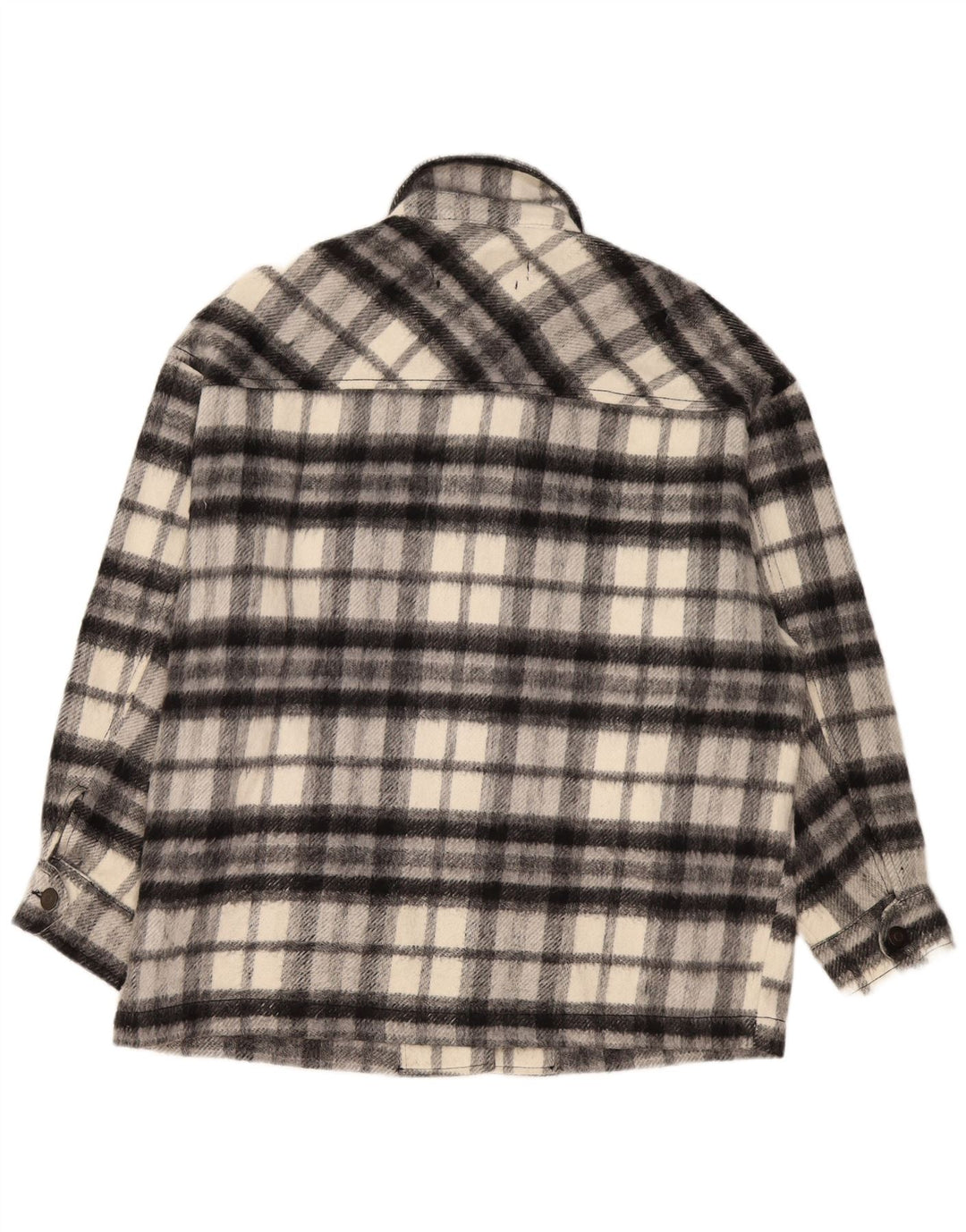 Damska koszula oversize Zara Flanelowa UK 10 w małą szarą kratkę