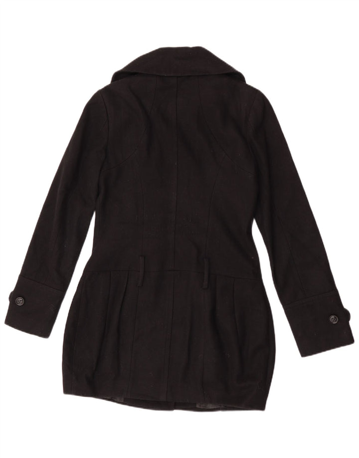 Topshop Płaszcz damski UK 8, mały, czarny, wełniany