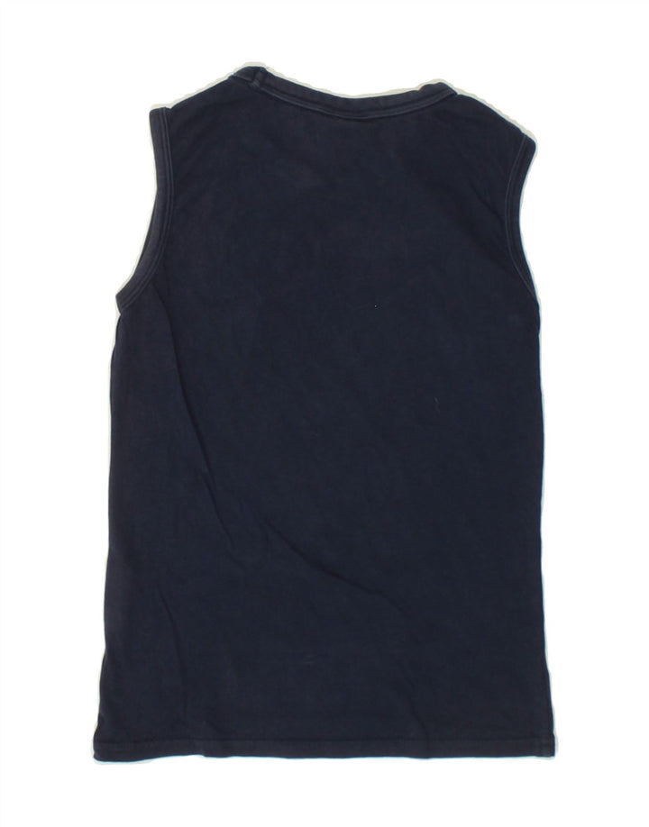 CHAMPION Boys Graphic Vest Top 7-8 Years Small Navy Blue Cotton Vintage Champion and Second-Hand Champion from Messina Hembry 